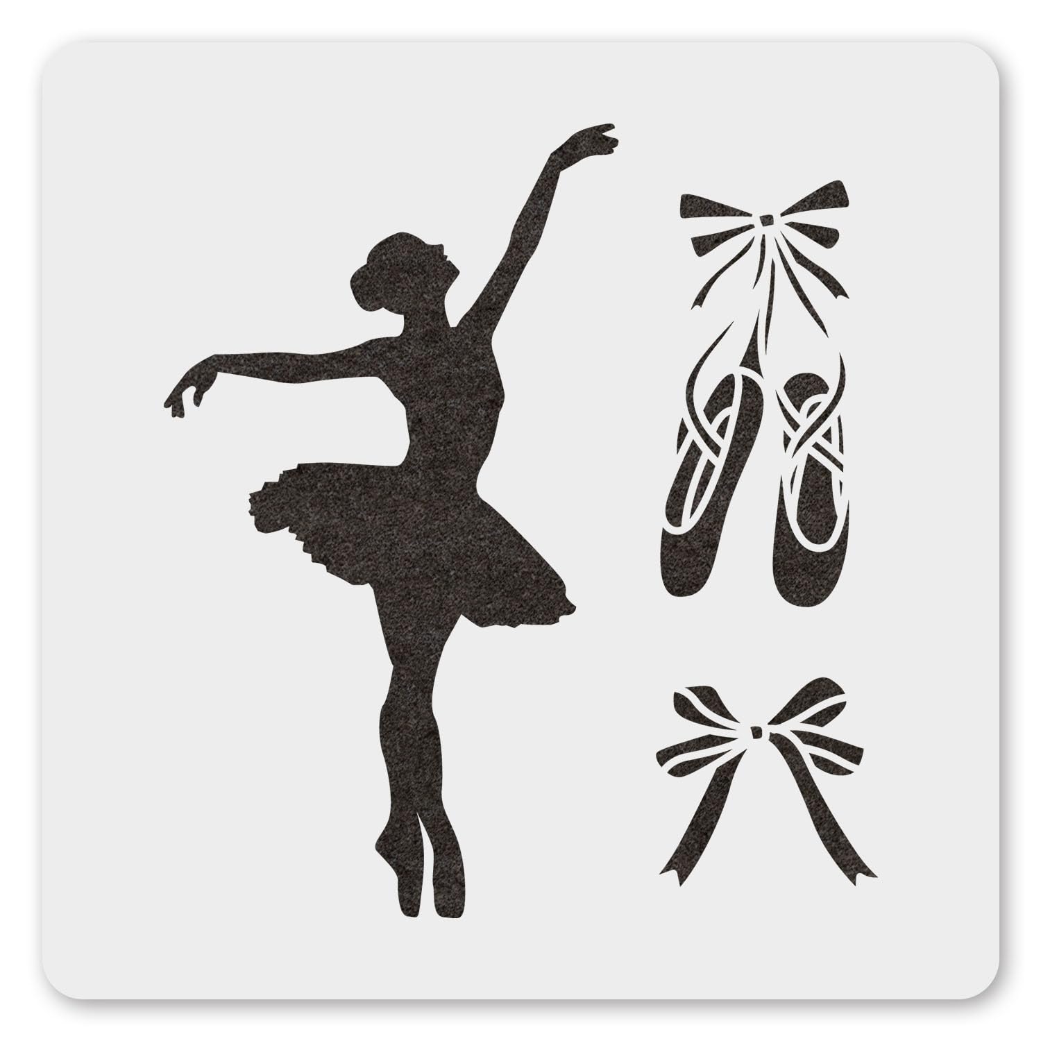 MAGJUCHE Ballet Stencil 6 Inches, Reusable Ballerina Dancer Stencil for Painting DIY Crafts Decor