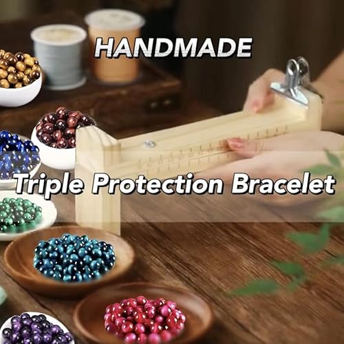 2Pcs Triple Protection Bracelet,Natural Tigers Eye Black Obsidian And Hematite 8 Mm Beads Bracelet For Men Women Gift, Healing Crystal Bracelet Bring Luck And Prosperity And Happiness (Purple) #TOP4