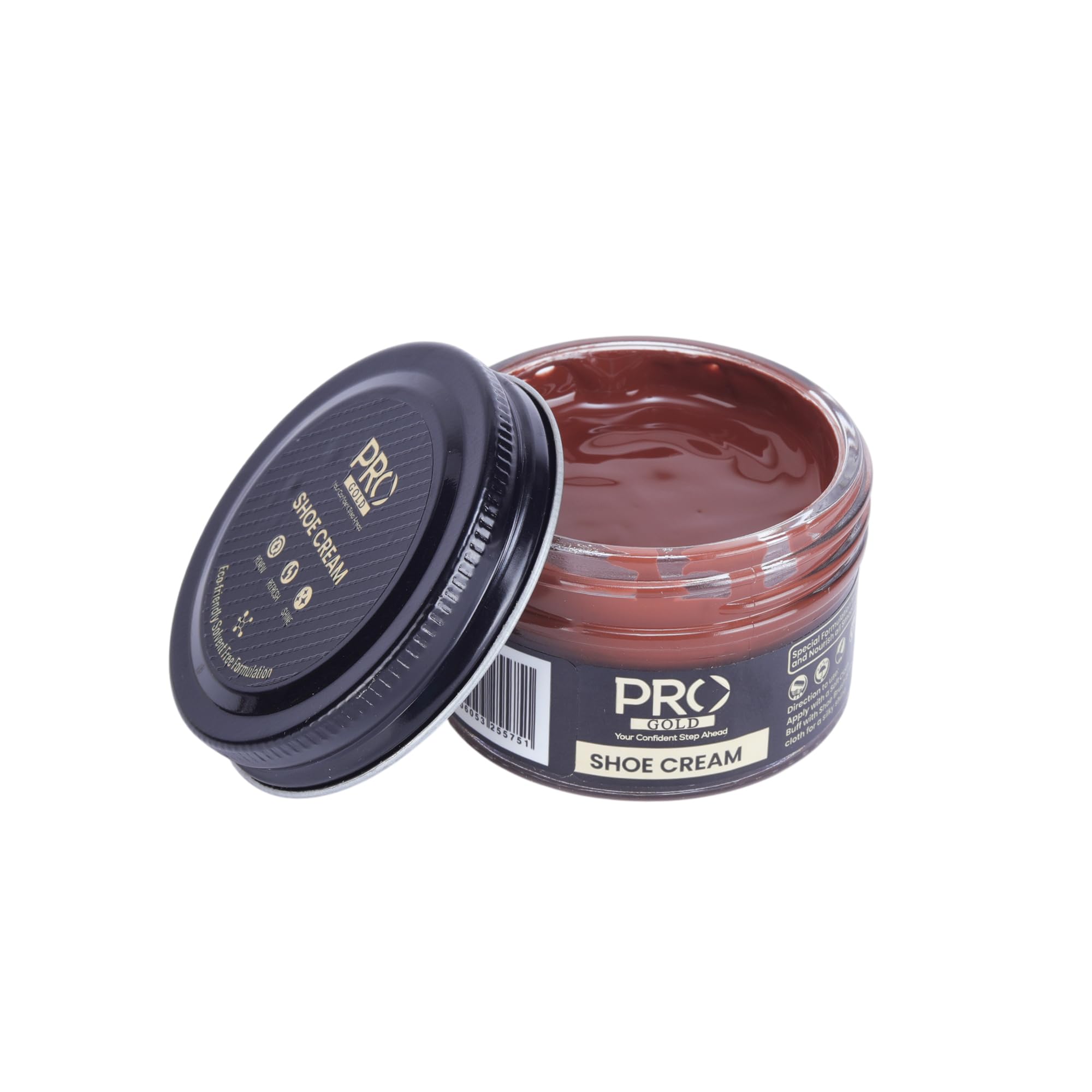 PRO Shoe Cream Natural Wax Leather Shoe Cream 50ml Tan, Light brown