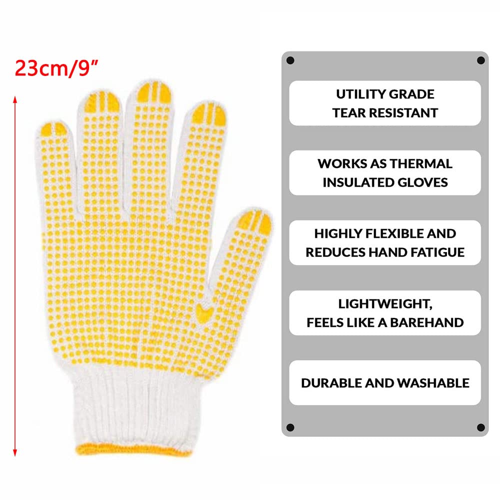 Lot de 12 paires de gants de travail pour le jardin - Gants de sécurité pour mécaniciens de jardinage - Gants souples et respirants - Pour homme et femme
