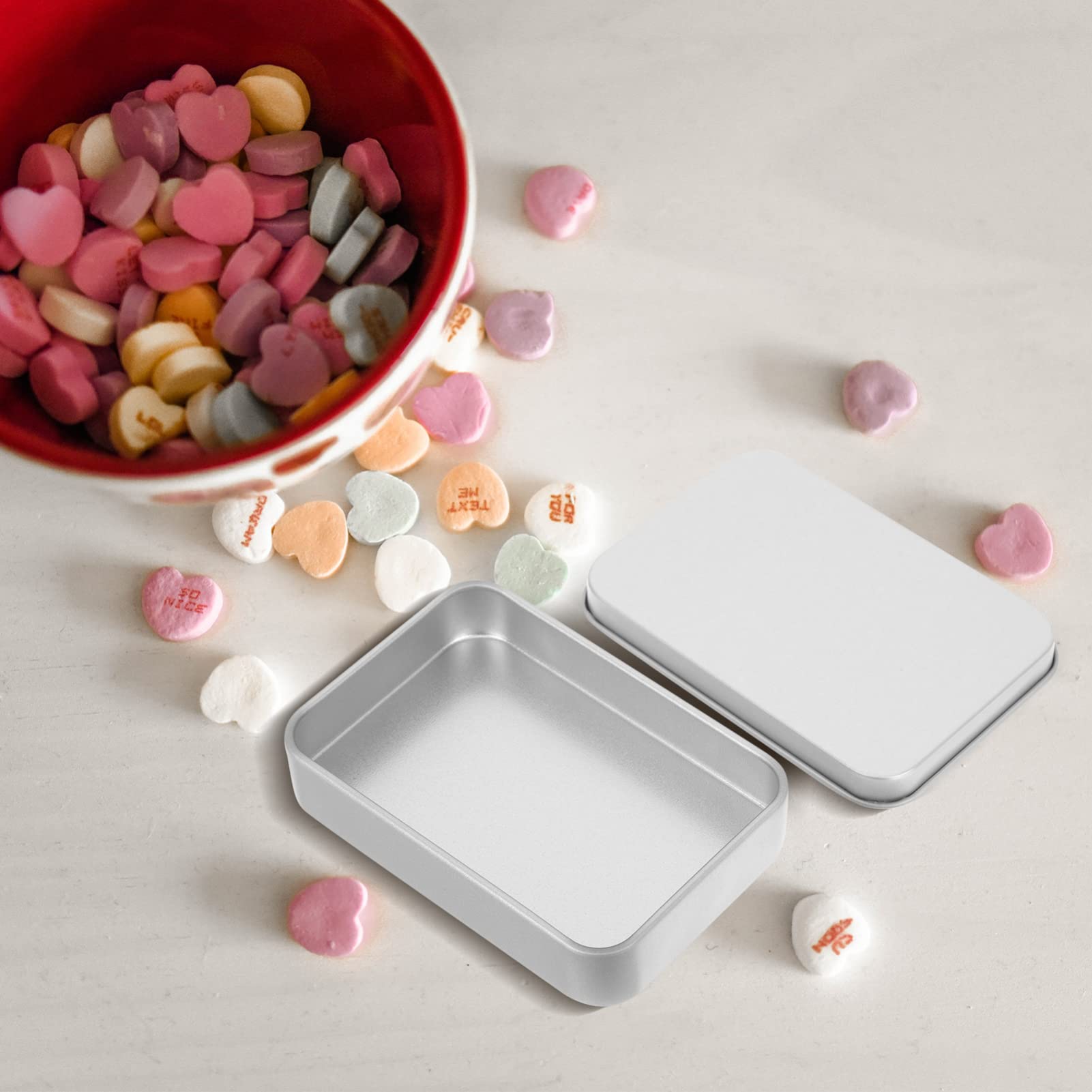 Cabilock Lot De 6 Boîtes De Rangement Rondes En Fer Blanc Avec