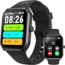 TUYOMA Smartwatch Men Women with Phone Function - 1.91 Inch Smart Watches IP68 Waterproof Sports Watch, 24h Heart Rate, SpO2, Sleep Monitor, Pedometer, 100+ Sports, Games for Android IOS