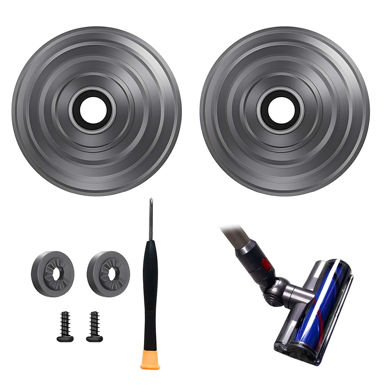 DALAETUS Ball Wheel Replacement for Dyson - High Torque Vacuum Cleaner Head Replacement Parts for V6 V7 V8 V10 V12 DC58 DC59 Direct Drive Cleaner, 2Ball Wheels+2Screw+2Fixing+Screwdriver