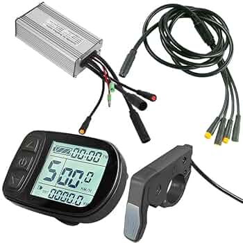 36V 48V 750W KT 22A Electric Bike 9 Pin Brushless Motor Controller Square Wave, Waterproof LCD3 Controller Display Panel Thumb Throttle