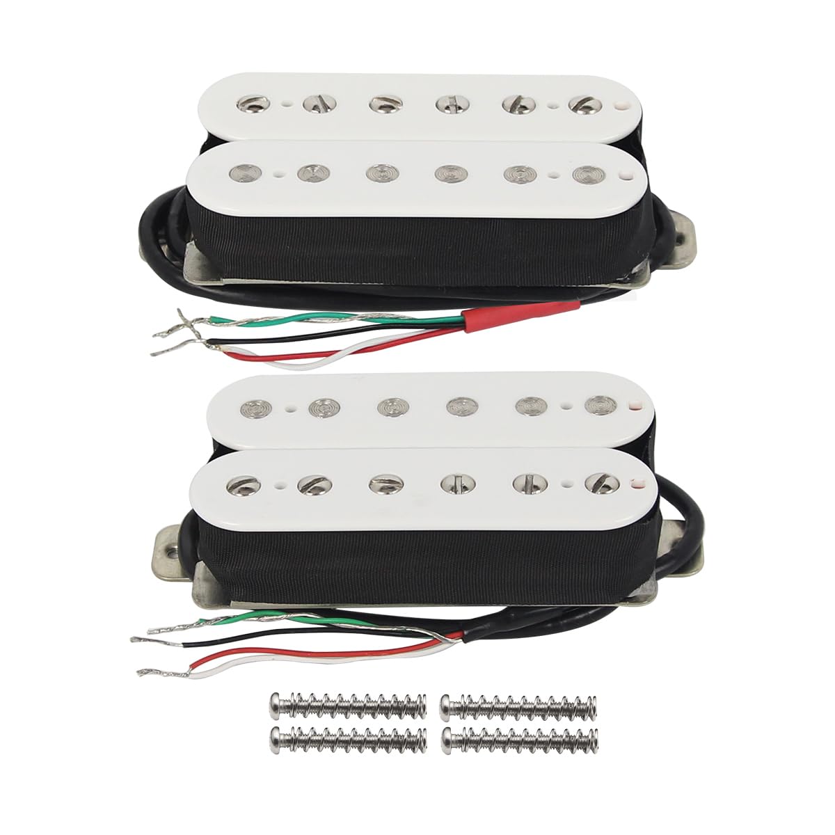 – Alnico 2 Humbucker Pickup HBA2 Electric Guitar Humbucker Neck and Bridge Pickup Set, White