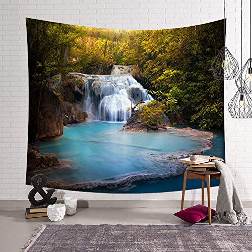 N / A Tapiz de Bosque psicodélico Manta de Pared montada en la Pared Manta Decoración de la casa de Campo Tapiz de la Ventana Cabecera Yoga Chal H5 150x130cm