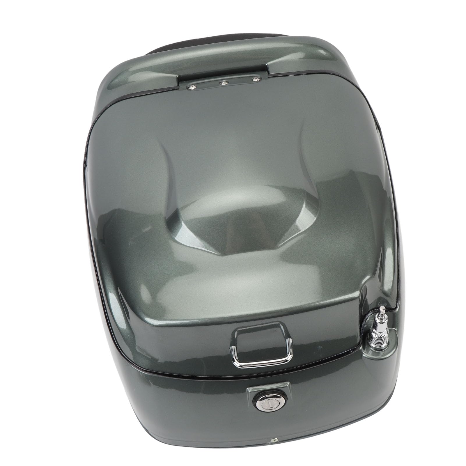 AUNMAS Top Box ABS Rétro Boîte Arrière 38L Mallette de Rangement Arrière Universelle avec Serrure à Clé Protection Contre l'eau Convient aux Motos et Scooters électriques pour Les Voyages Trajets