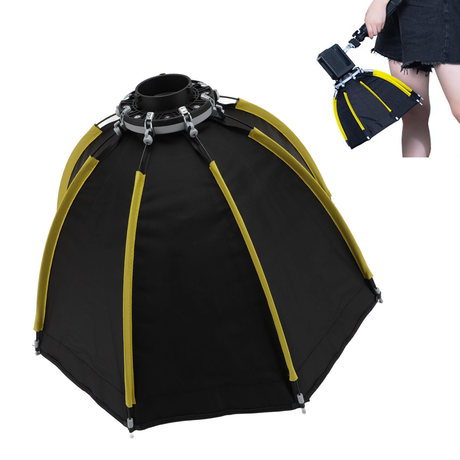 Cryfokt Softbox Ottagonale Pieghevole Rapidamente per Fotografia Professionale Luce Ammorbidente per Ritratti 50 Cm
