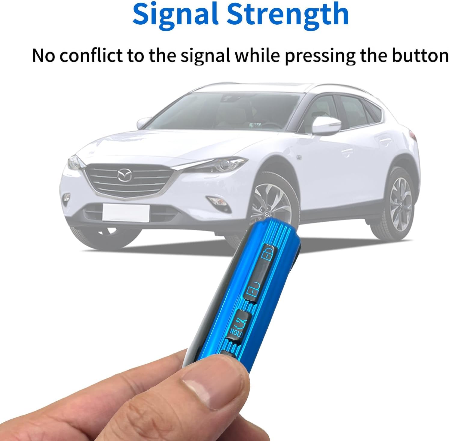 Creativity for Mazda Key fob Case accessories (Blue Key Cover) image 5
