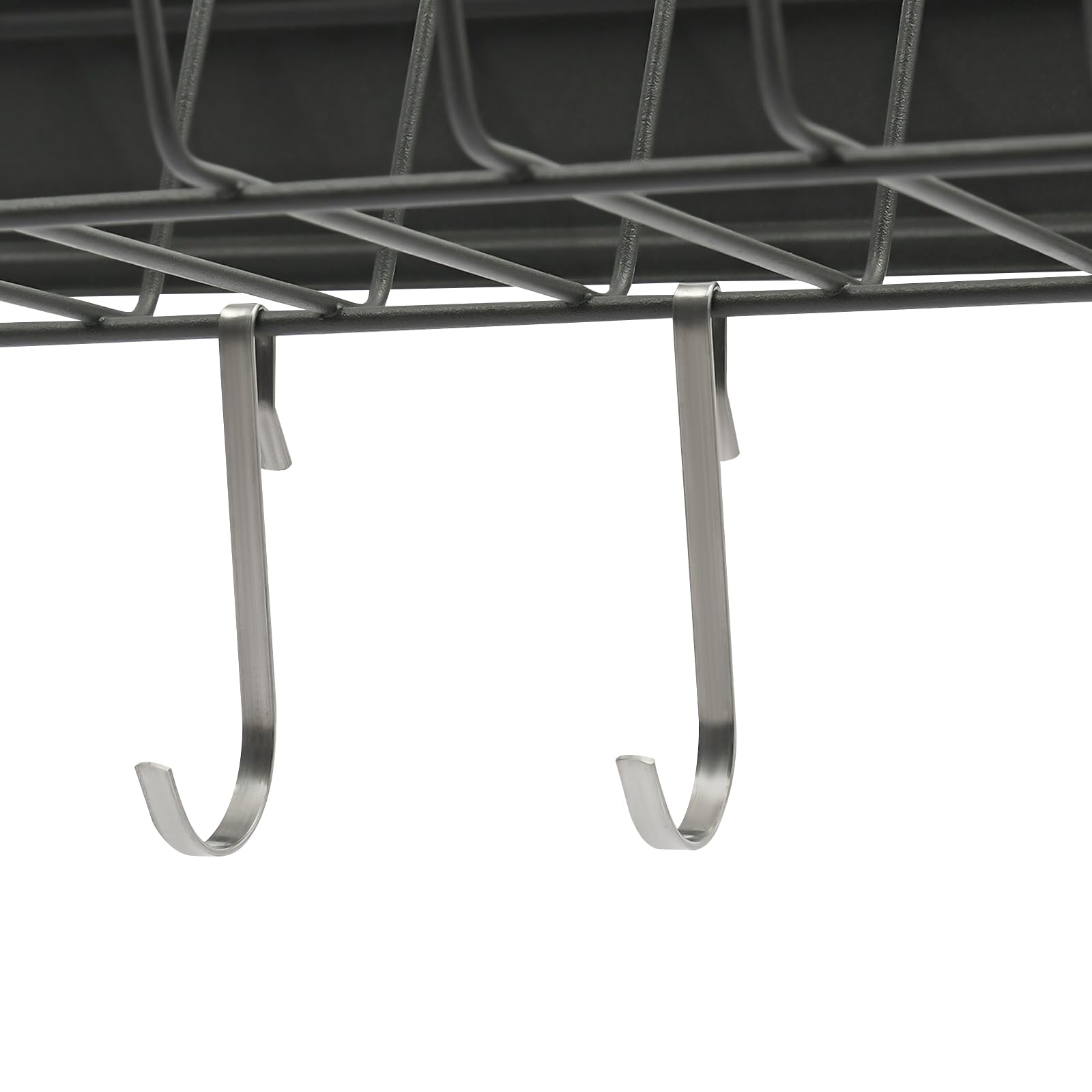Abtropfgestell Geschirr mit 2 Ebenen 86 cm Geschirrabtropfgestell aus Metall mit Utensilienhalter Höheneinstellbar Geschirrtrockner mit Haken (Schwarz)