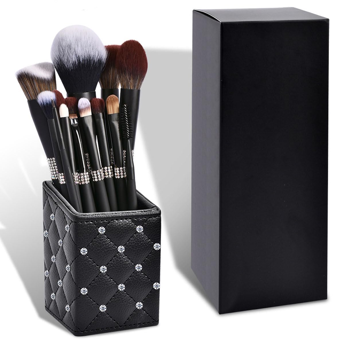 Makeup Brush Set 14 Pcs Premium Synthetic Foundation Powder Concealers Eye shadows Blush Makeup Brushes (14 makeup brushes+bucket bag)