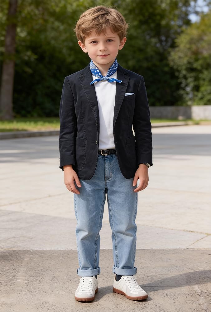 Boys Corduroy Blazer Formal Jacket Retro Slim Fit Sport Coats for Kids Winter Tuxedo for Wedding Party
