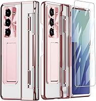 Vista 19 de Funda transparente para Samsung Galaxy Z Fold 3 con protección de bisagra plana, cubierta todo incluido Protector de pantalla integrado Protector