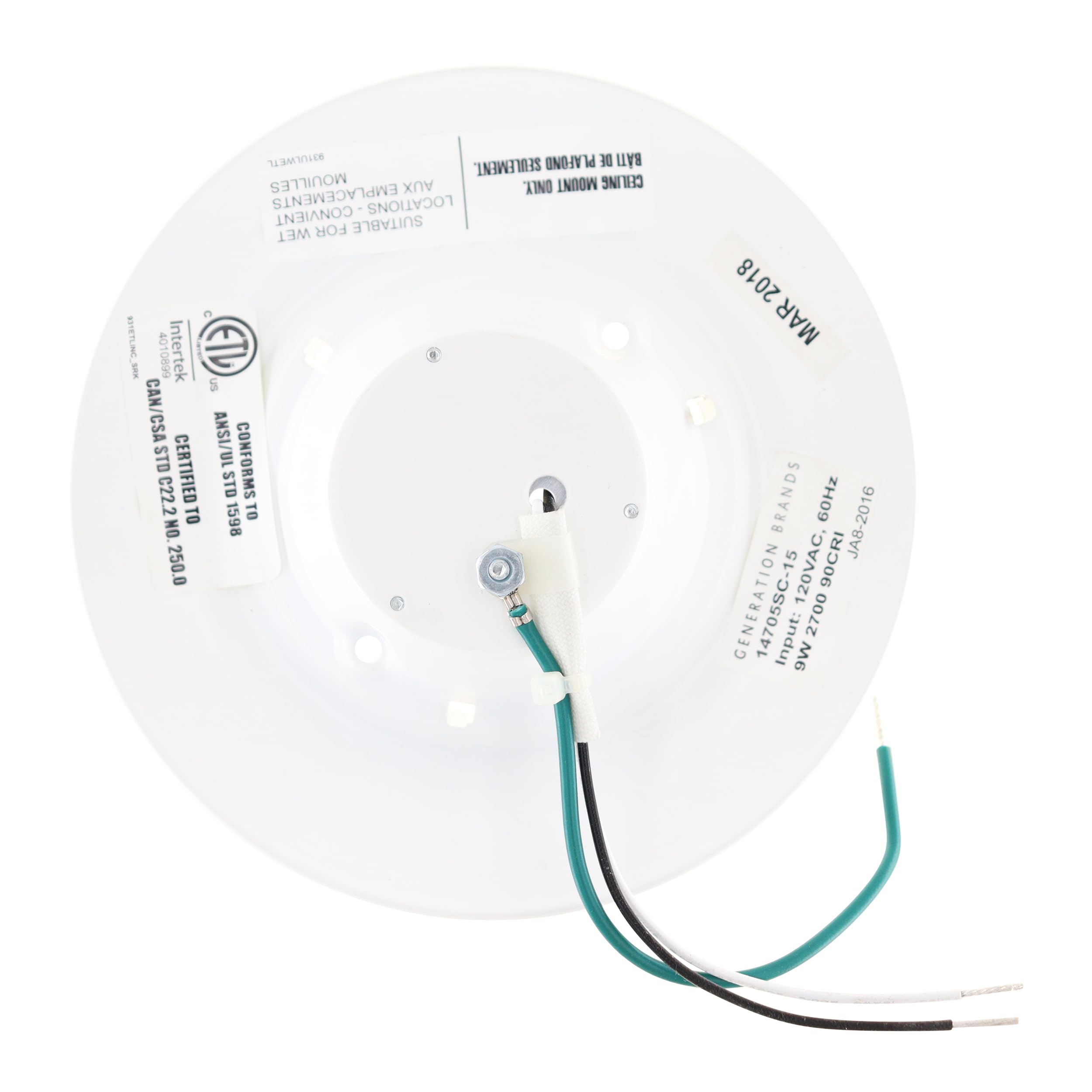 Sea Gull Lighting Generation Lighting 14705SC-15 LED Recessed from Seagull-Traverse 4 Collection, White