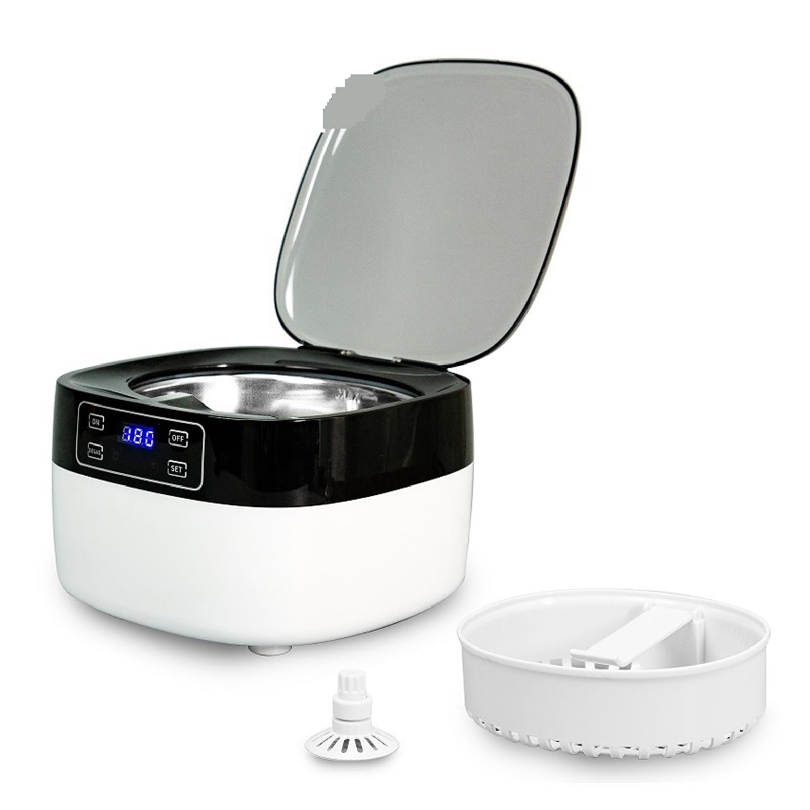 limpiador ultrasónico, Limpiador ultrasónico digital, lavadora, tanque de baño, cesta, temporizador, desgasificador, relojes, gafas, joyas, dentaduras postizas