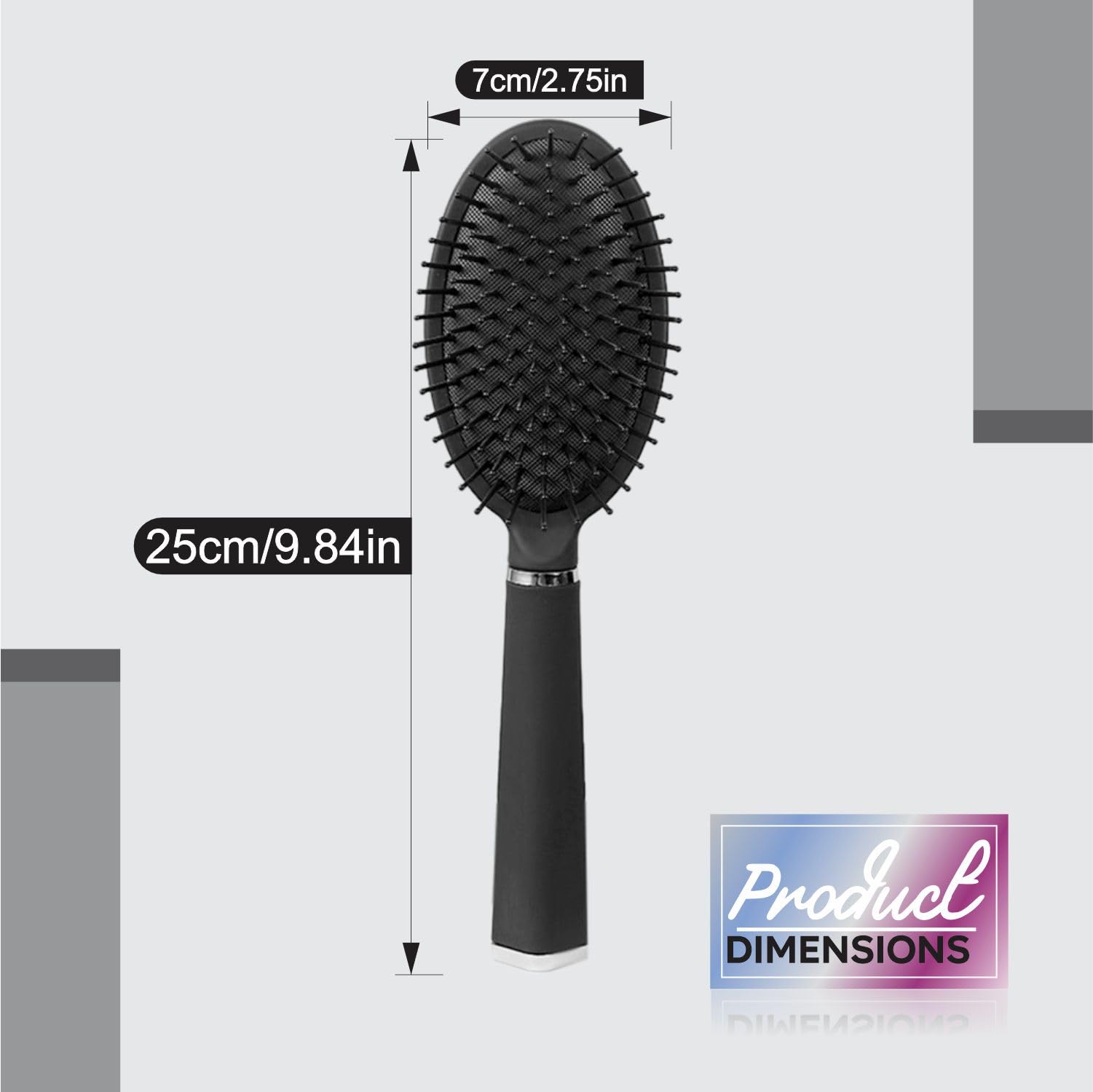 Hair Brush Blow Drying Paddle Hairbrush Easy Grip Handle Straightening Professional Detangle Oval Hair Comb For Curly Natural Long Thick Thin Wet Dry Hair Accessory Salon Supplies (1Pc) - Image 2