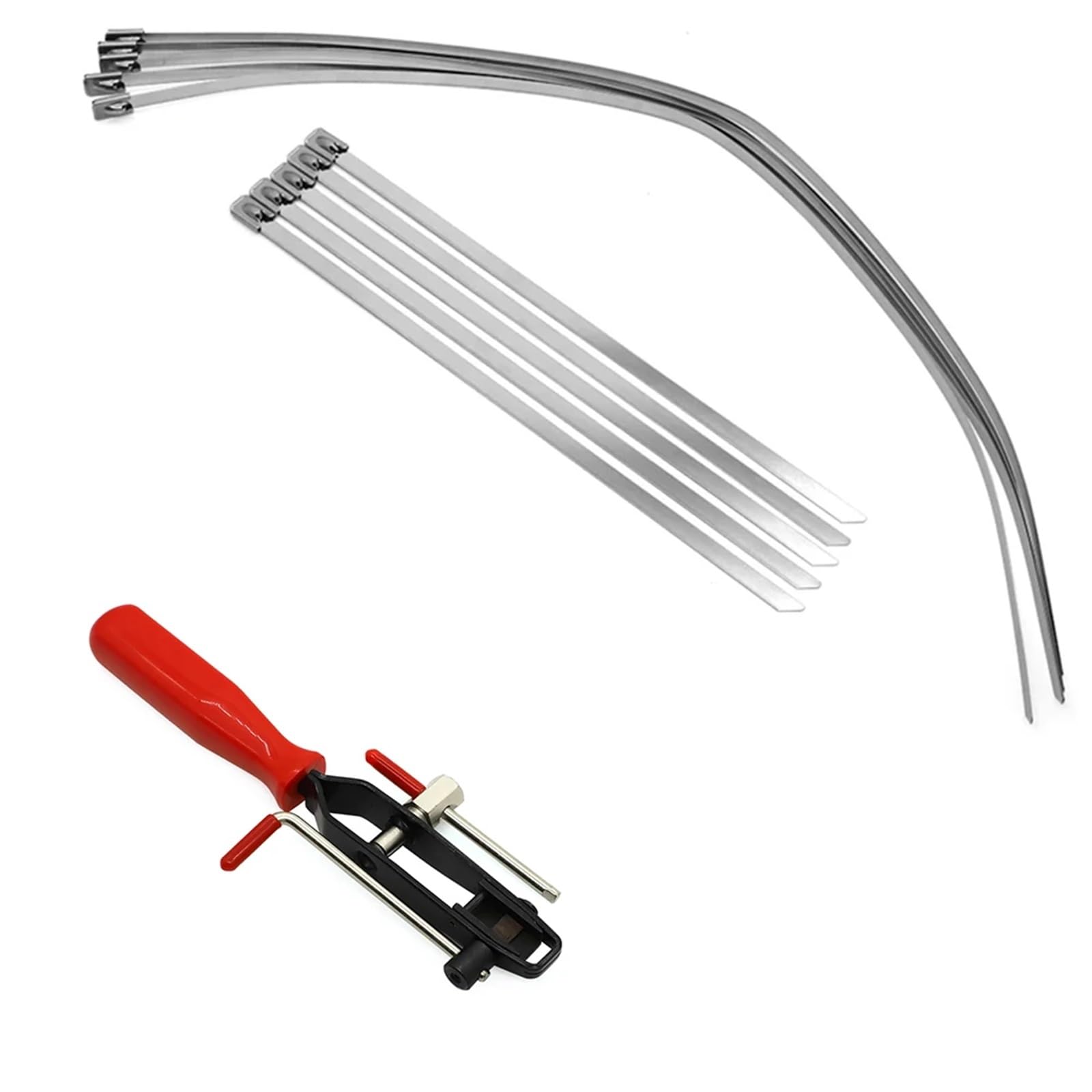CV Boot Installation Tool Car Motorbike Repair Install Tools Band Clamps Rubber Handle Accessories for Auto ATV CV Joint Banding Boot Axle(Tool 10 Pcs Clamps)