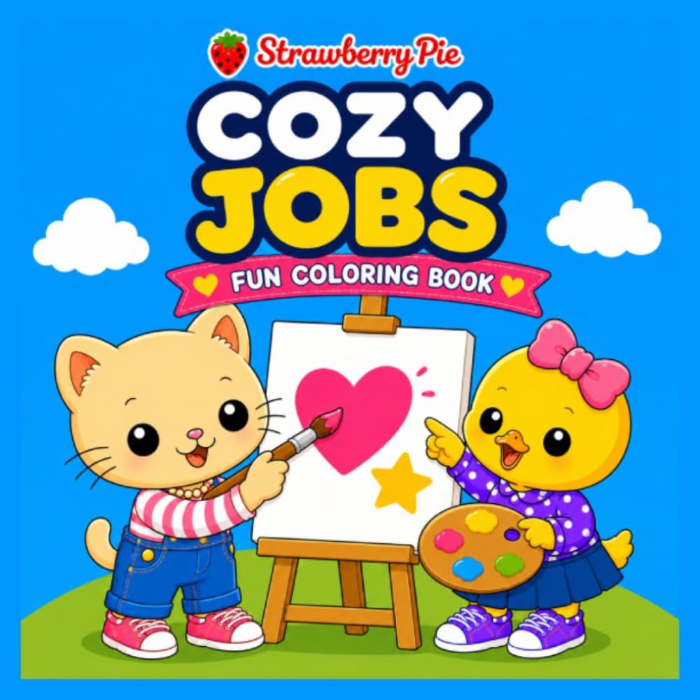 COZY JOBS: Fun Coloring Book for Kids Featuring Cute Jobs and Careers (Queeki & Mimi ADVENTURES)