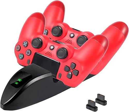 Estación de carga inalámbrica para controlador de juegos, cargador de carga rápida portátil micro USB, base de carga dual inalámbrica para