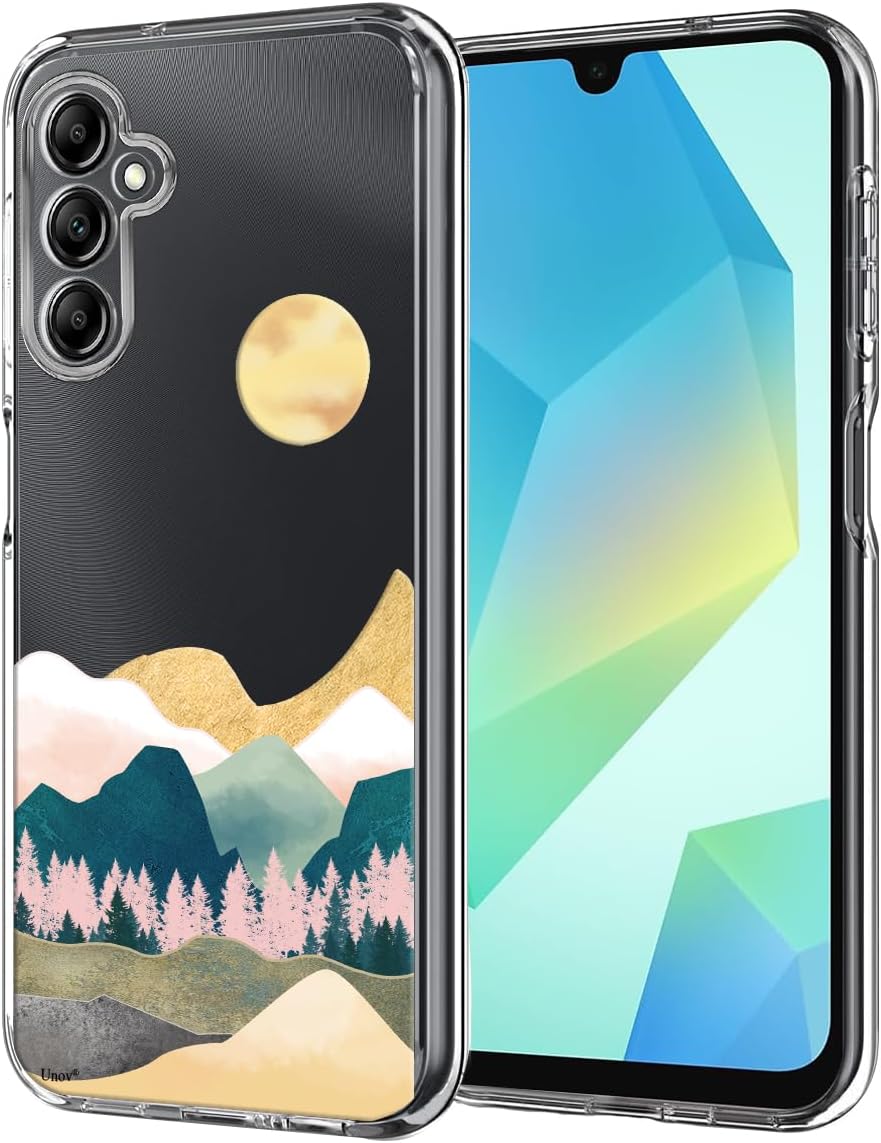 Unov Case Compatible with Galaxy A16 5G Serria Mountains Cute Embossed Pattern Design Slim Protective Soft TPU Bumper Back Cover