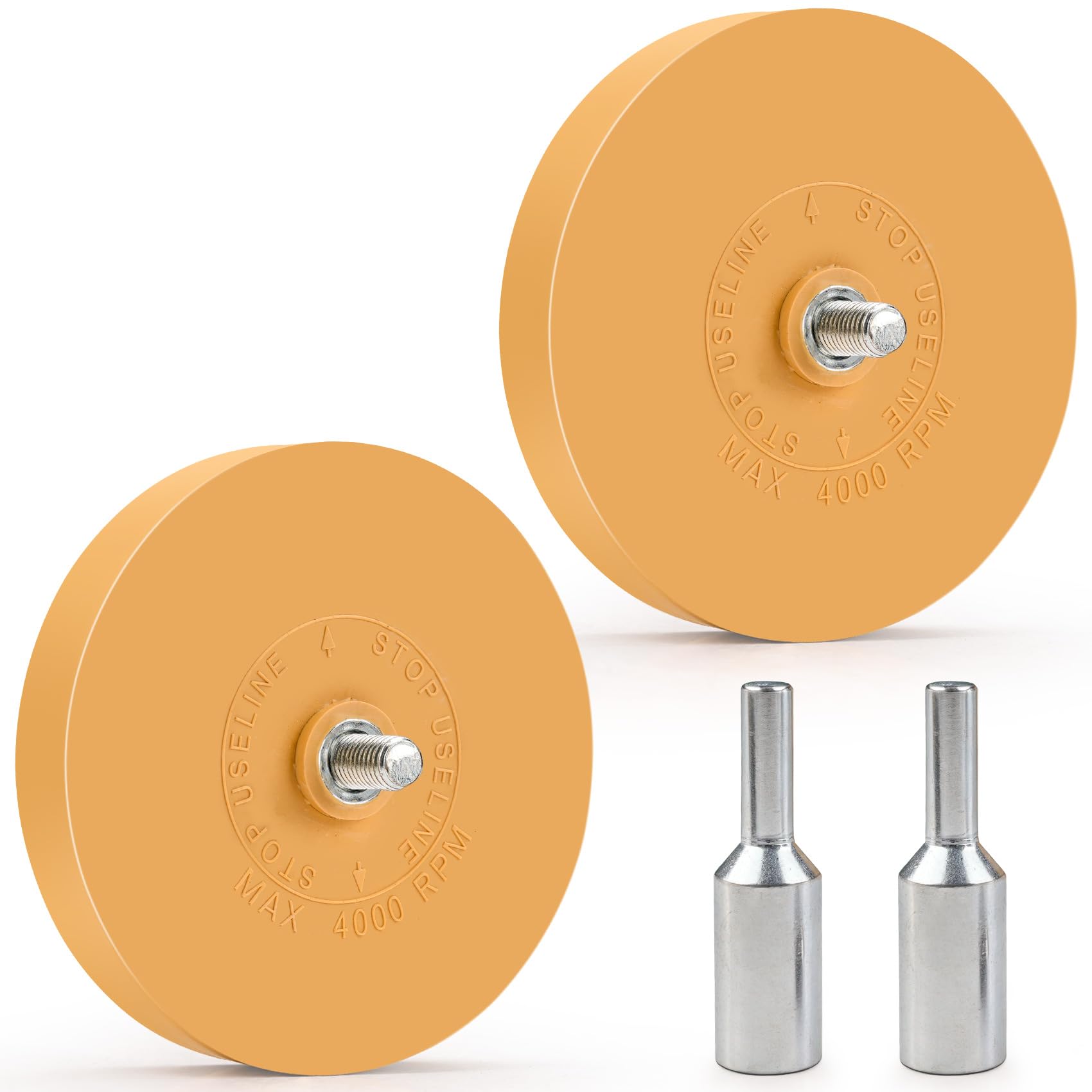 Sbestily 2 Pack 3.5" Toffee Eraser Wheel for Drill, Decal Adhesive Remover