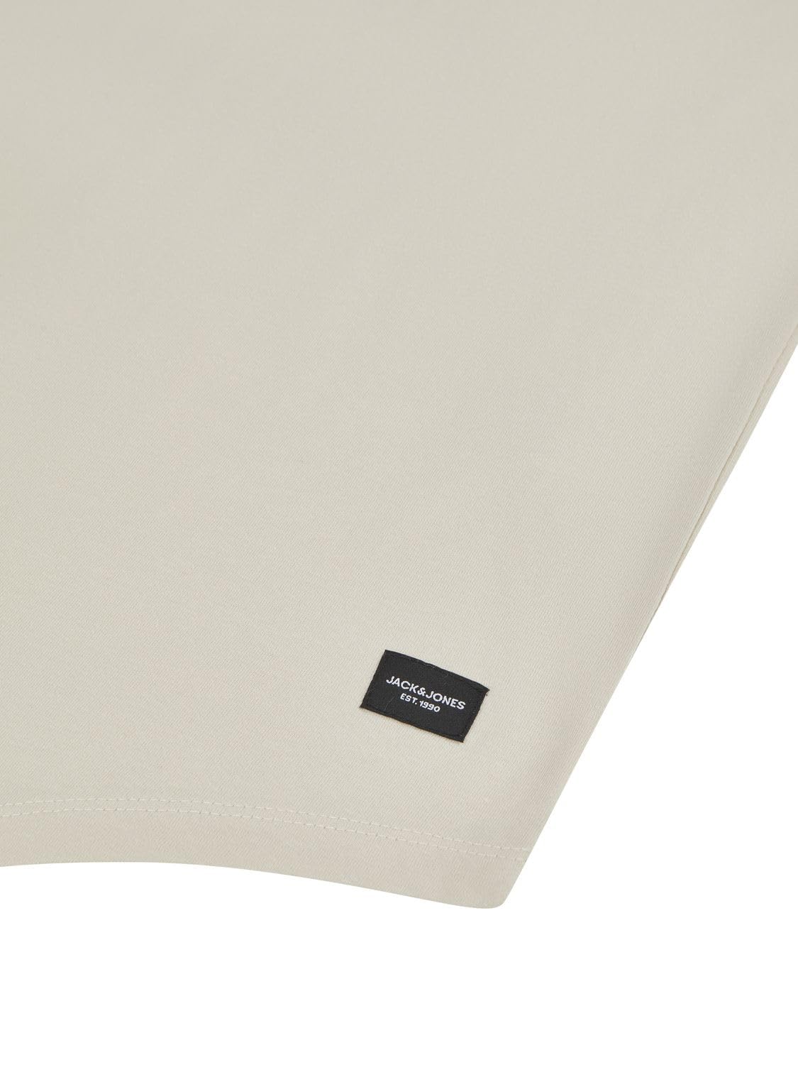 JACK & JONES JJENOA T-shirt męski, długi krój, zestaw 100% bawełny organicznej, regularny krój, 3-pak, okrągły dekolt, krótki rękaw, na lato, organiczny, czarny, biały, beżowy, zielony, szary, S, M, L