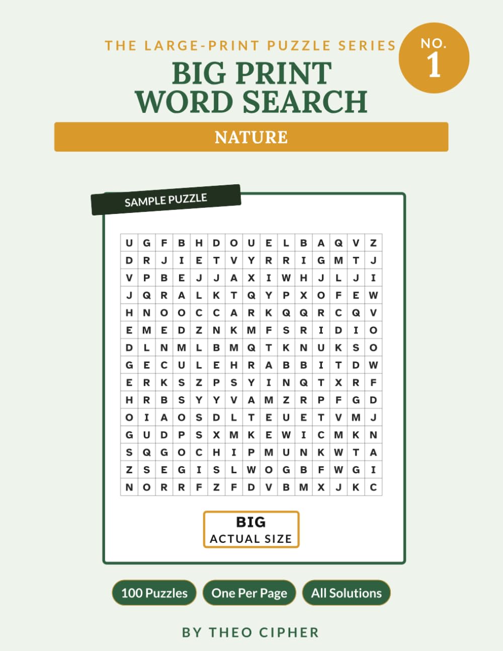 Big Print Word Search: No. 1 — Nature