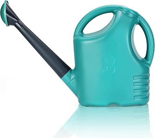 Hoople Regadera de 2 galones para plantas, regaderas de jardín para plantas al aire libre, regadera de galón grande con cabezal de aspersor