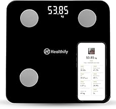 HealthifyMe Smart Scale | Track 11+ Key Body Metrics | 1 Month HealthifySmart Plan | Data Driven Smart Weight Loss with HealthifyMe Smart Scale | Black