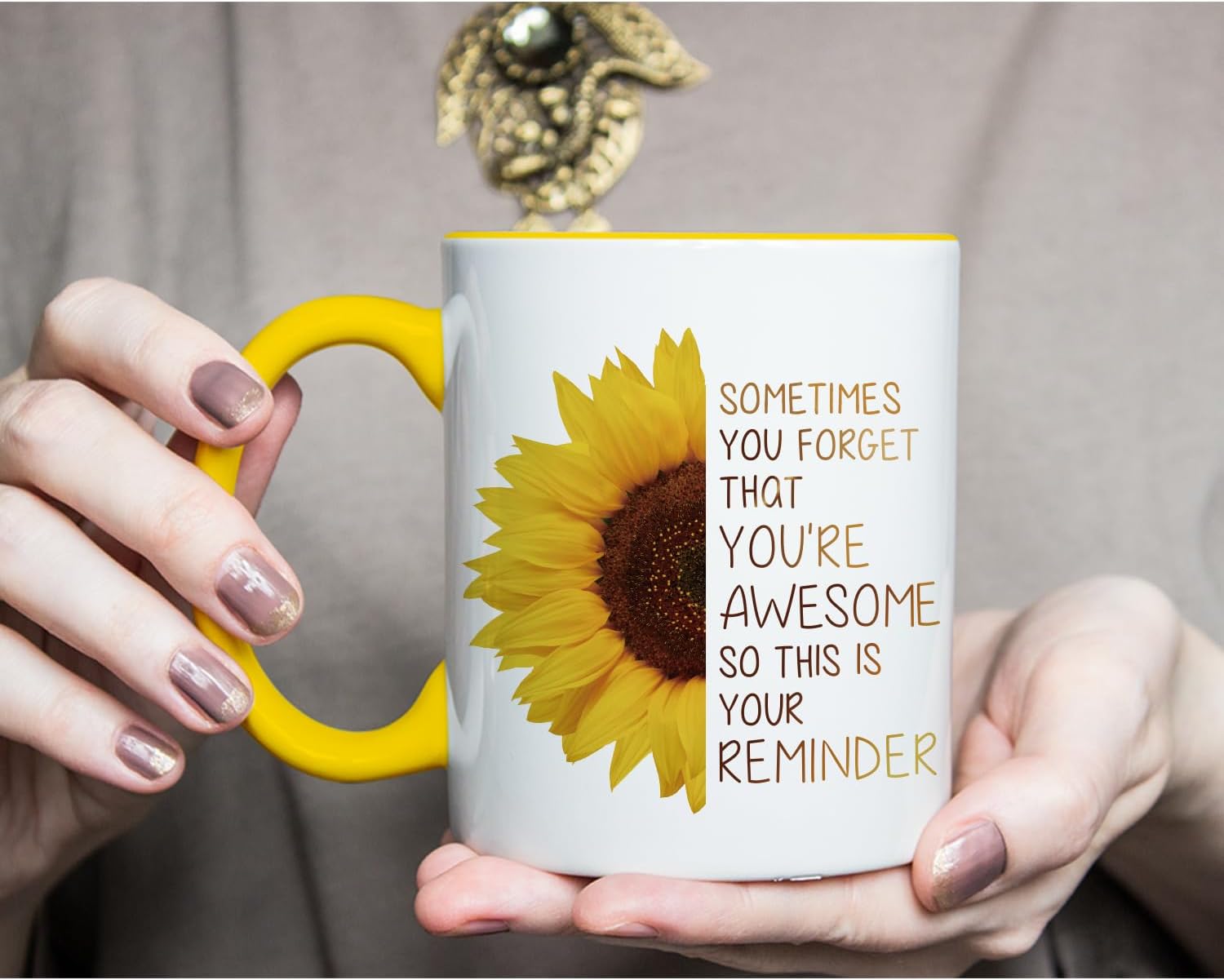 Sometimes You Forget That You are Awesome Mug, Funny Inspirational Sayings Mug Birthday Graduation Gifts for Women Mom BFF Sister Friends Girl Daughter Coworker-Mm87 - Image 3