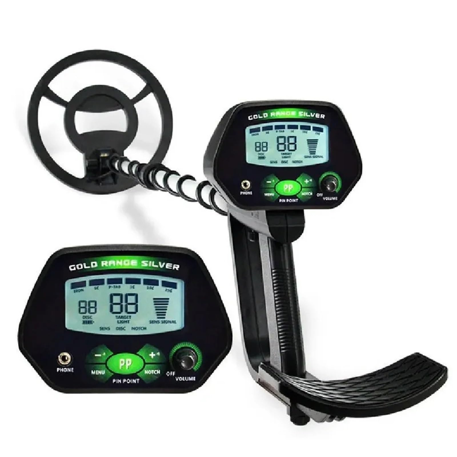JVDDI Metal Detector Underground Gold Detector Metal Length Adjustable Treasure Hunter Seeker Portable Hunter Detector