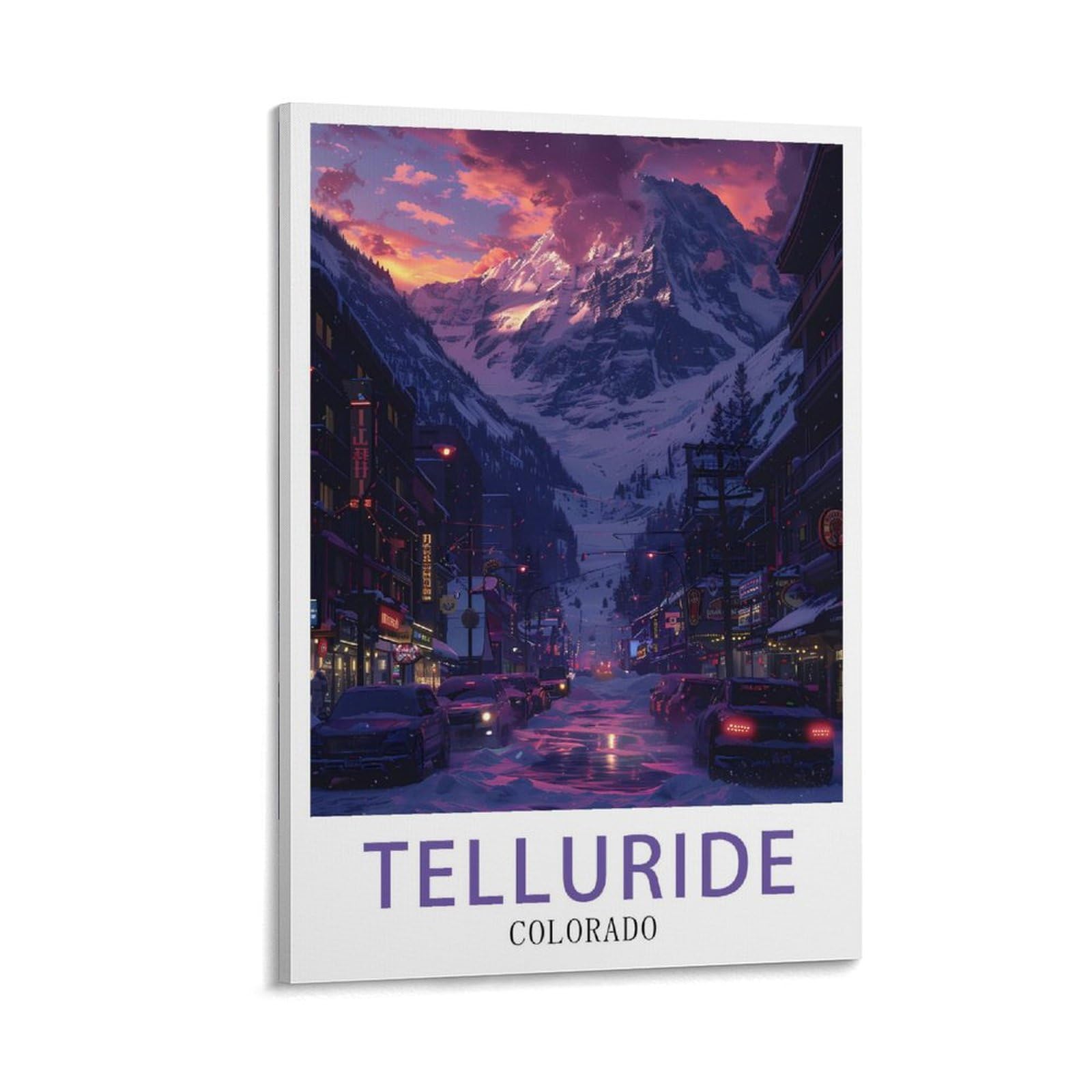LNUYITR Telluride Colorado Vintage Travel Poster 12x18inch(30x45cm) Canvas Art Posters And Wall Art Picture Prints Modern Home Bedroom Decor Posters