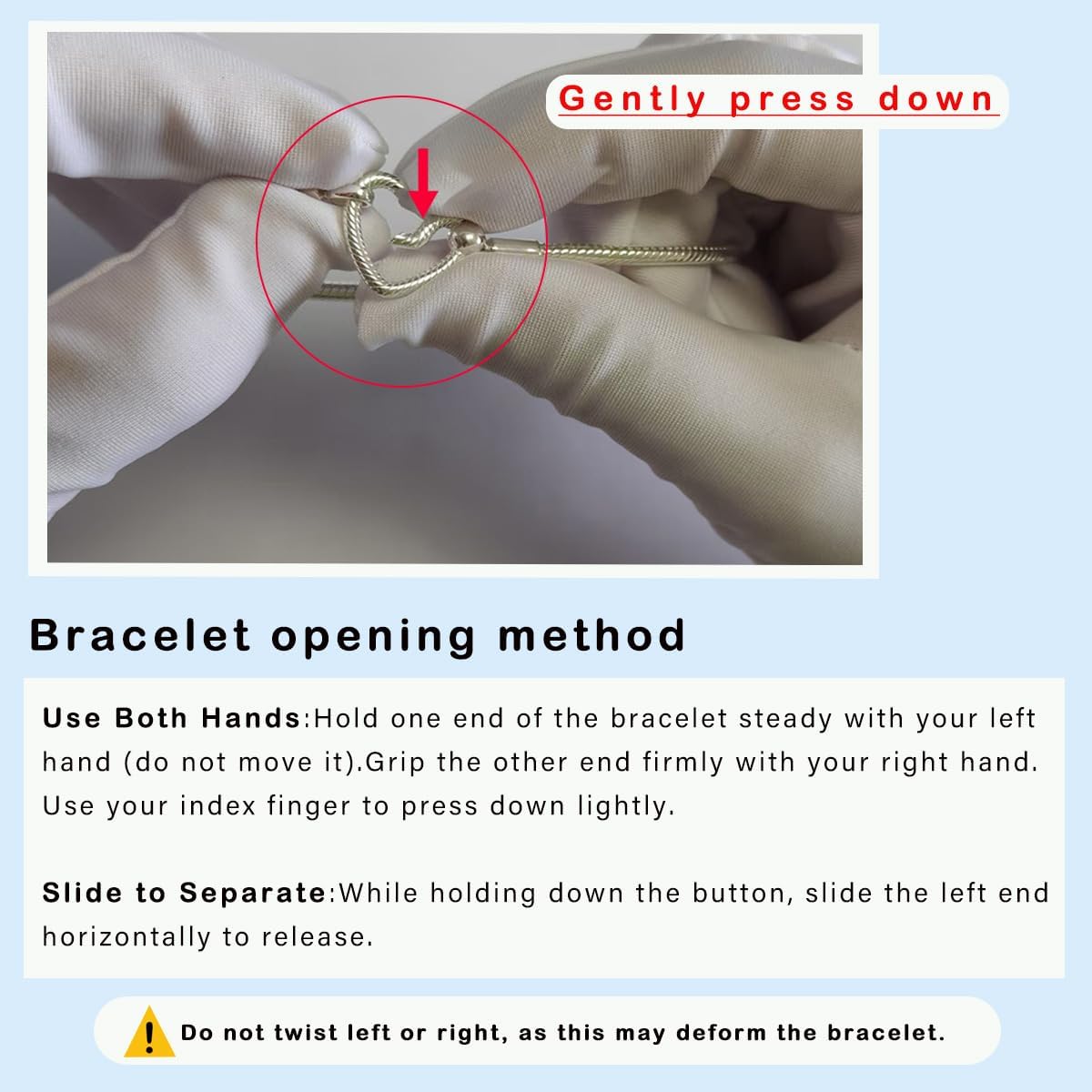 ChenYuTe 925 Sterling Silver Snake Chain Bracelet,Compatible with Pandora Charms Pendant,Heart Shape Bracelet Clasp for Womes Jewellery Gift - Image 5