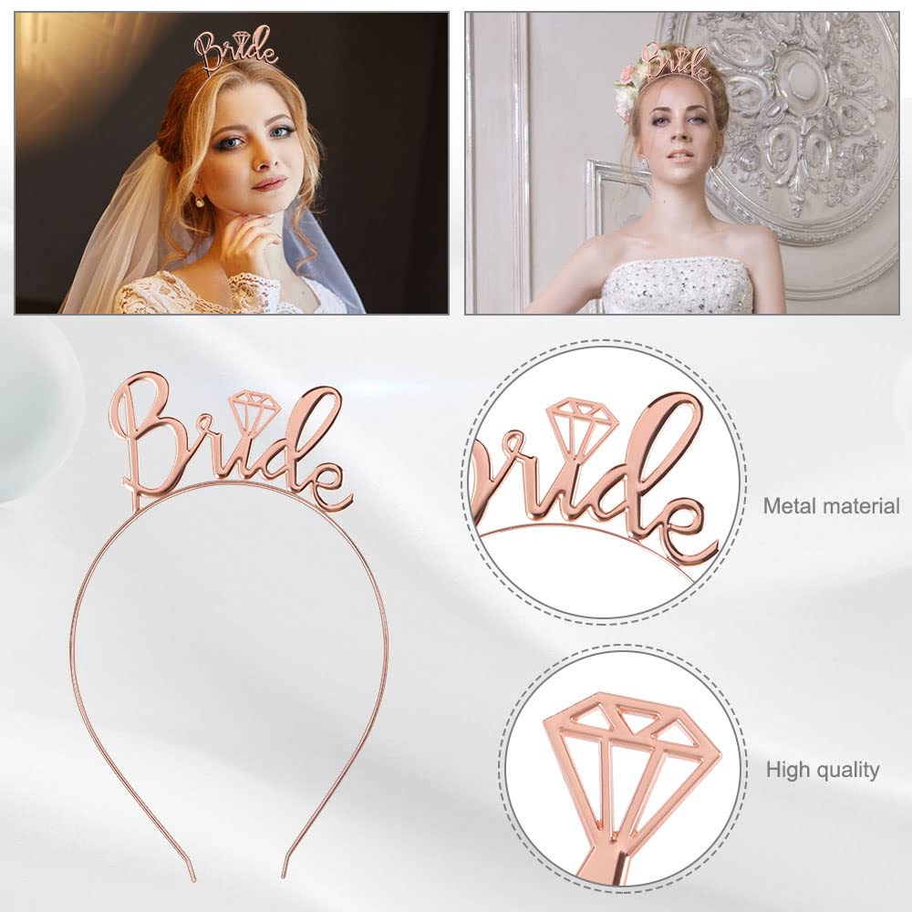 Aomig Bride to Be JGA dekoracyjna szarfa zestaw 4 szt. Team Bride szarfa na wieczór panieński, fotografia ślubna, korona urodzinowa, dla dziewcząt, welon, tiara, wieczór panieński, opaska na czoło w