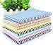 Fat Quarter Fabric Bundles Pre-Cut Quilting Cotton Twill Striped Printed Assortments,Good Quality Craft Cloth Bundle Squares,DIY for Sewing Crafting Rose Flavor(Stripe 8pcs,18 by 20.5Inch)