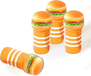 4Pack Hamburger Tire Valve Stem Caps Cute 3D Resin Food Tire Air Caps | Cute Car Accessories Decor,Universal for Car,SUV,Bike,Motorcycle,Bicycle,Hamburger Gifts for Women Men Hamburgers lover