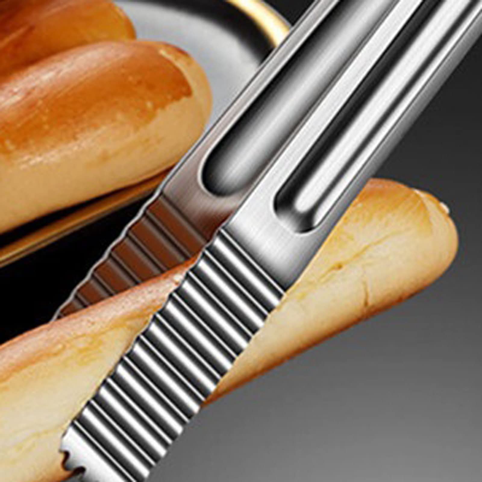 Pinzas de Acero Inoxidable para Alimentos, para bufé, Barbacoa, anticalentamiento, Pinzas para Pan, repostería, Utensilios de Cocina, Accesorios