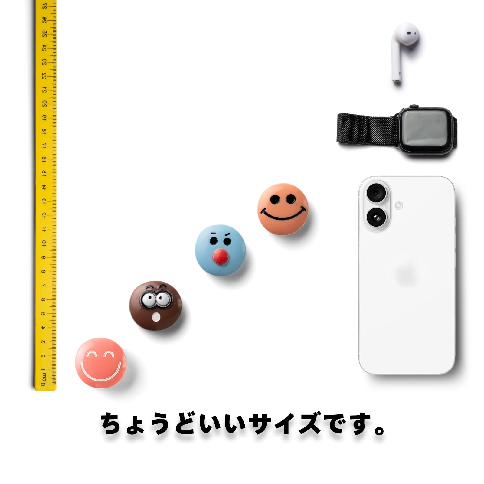 Amazon.co.jp: SUNURS 3Dスマイリーフェイスマグネット 冷蔵庫用 (16個