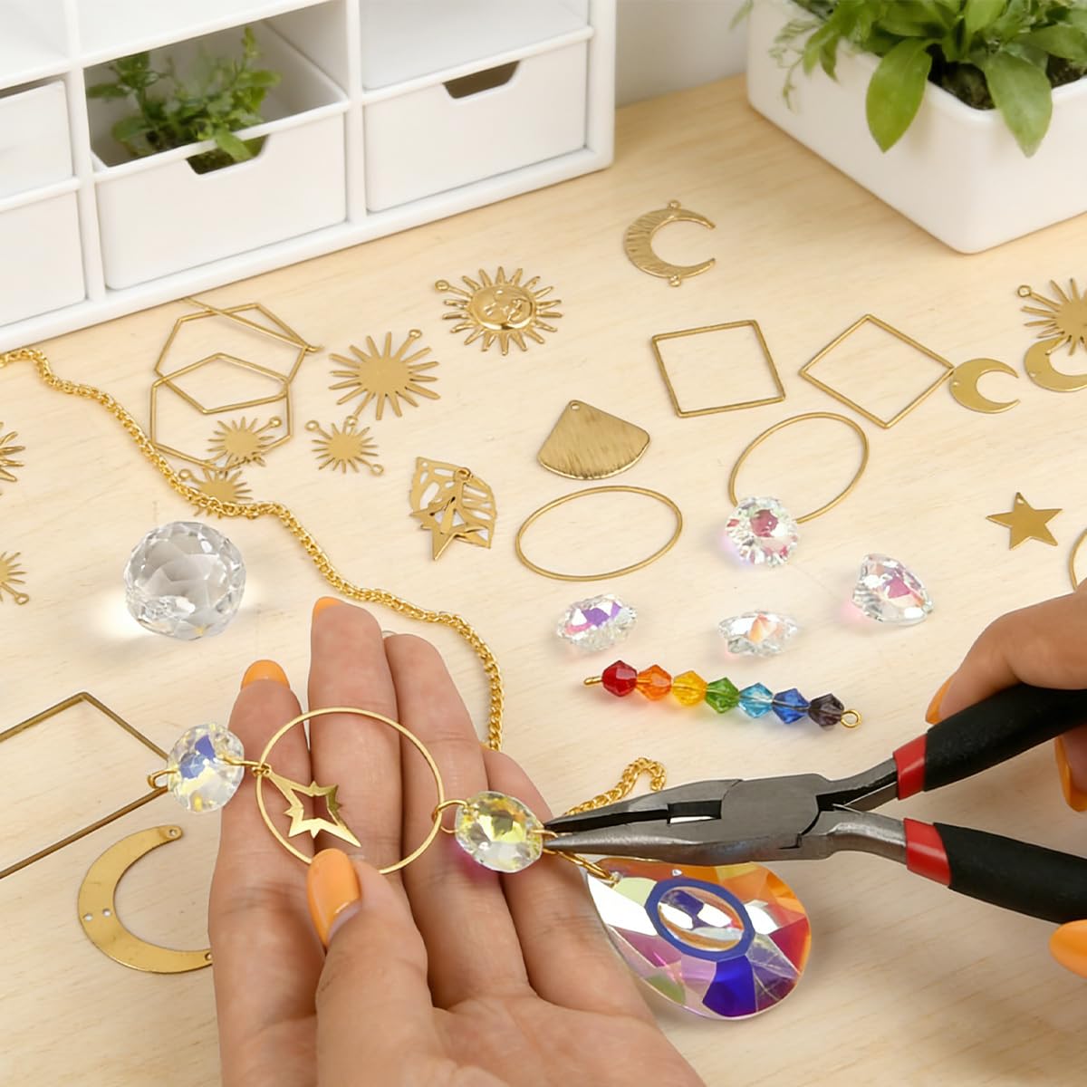 400PCS Atrapasoles Cristal Colgante,Suncatcher Colgantes Cristal Suncatcher Ornamento Colgante para Muebles del Hogar, Oficinas, Ventanas de Jardín Fiesta Boda Decoración