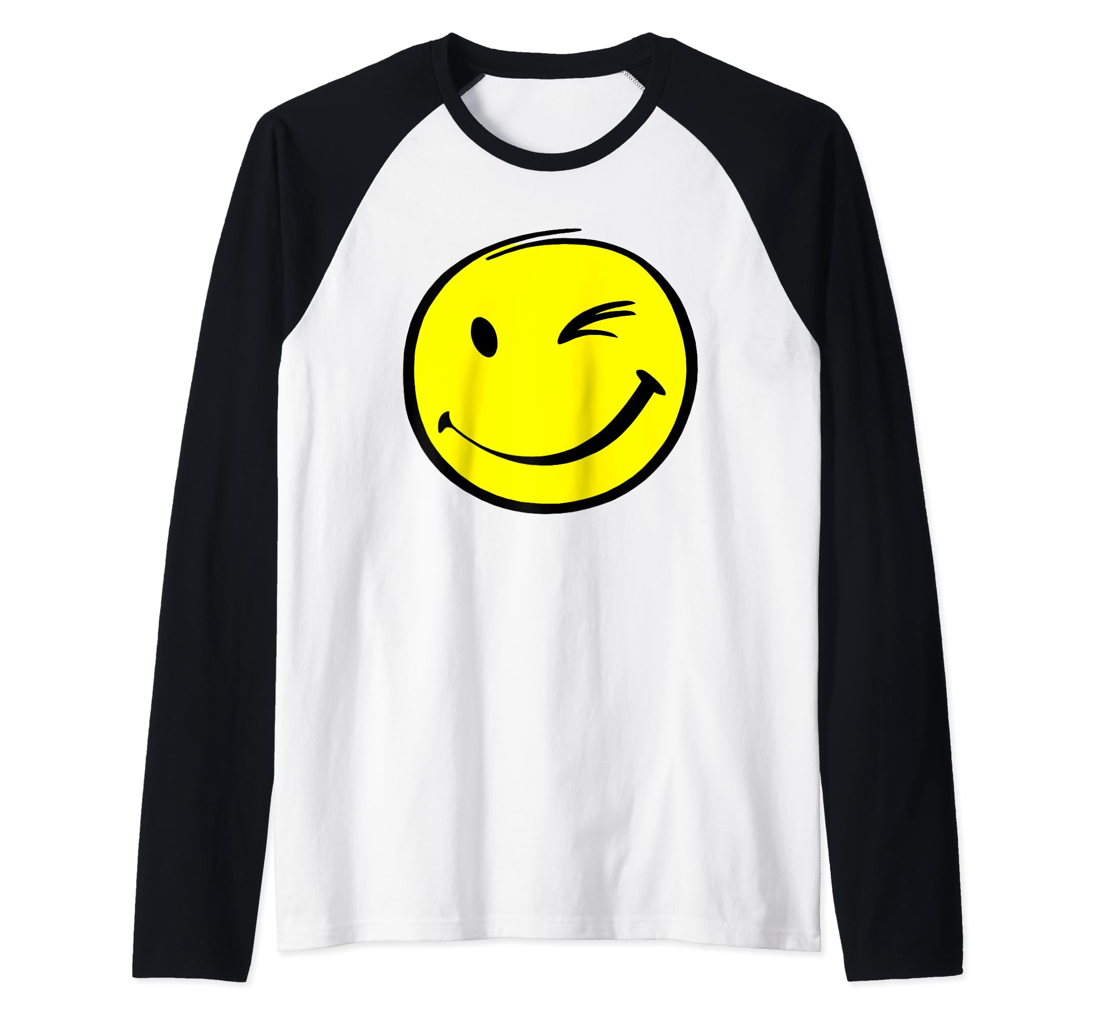 Winking face, Wink smile Raglan Baseball Tee