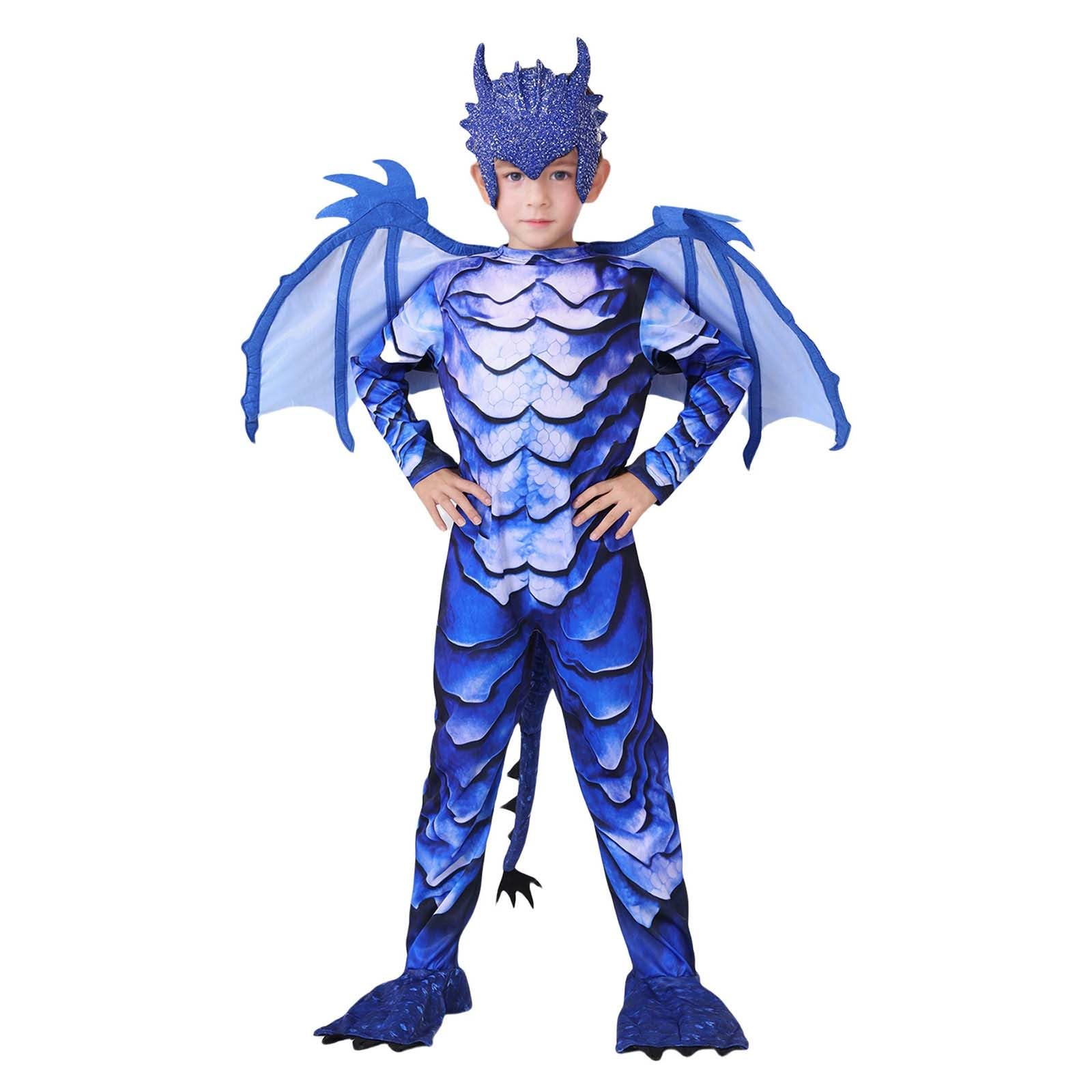 Generisch Kostium dziecięcy na Halloween, Cosplay, mróz, odgrywanie ról, dinozaur, występ, strój imprezowy