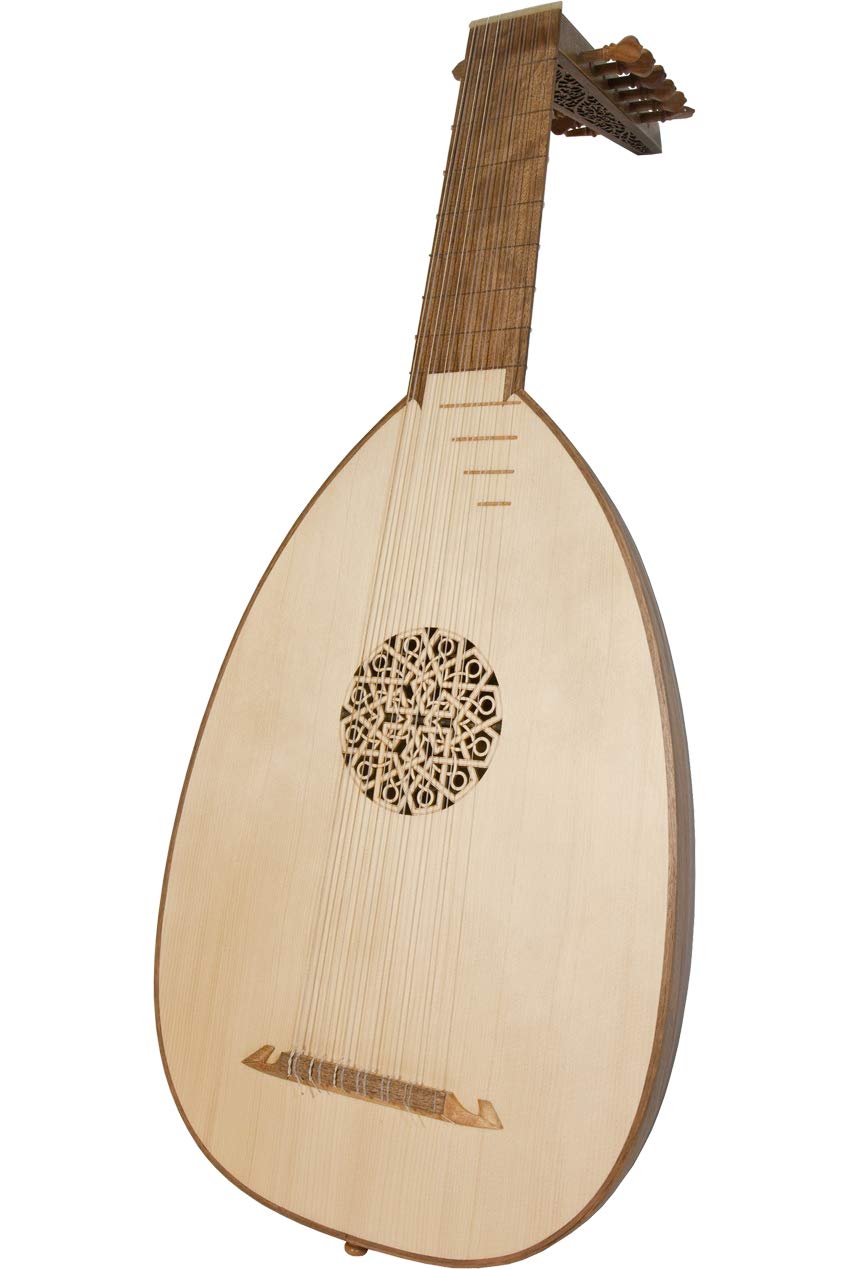 7-Course Walnut Lute Package Includes: Roosebeck Deluxe 7-Course Walnut Lute W/Gig Bag + Roosebeck 7-Course Descant Lute String Set + Snark Clip-On Chromatic Tuner - Image 2