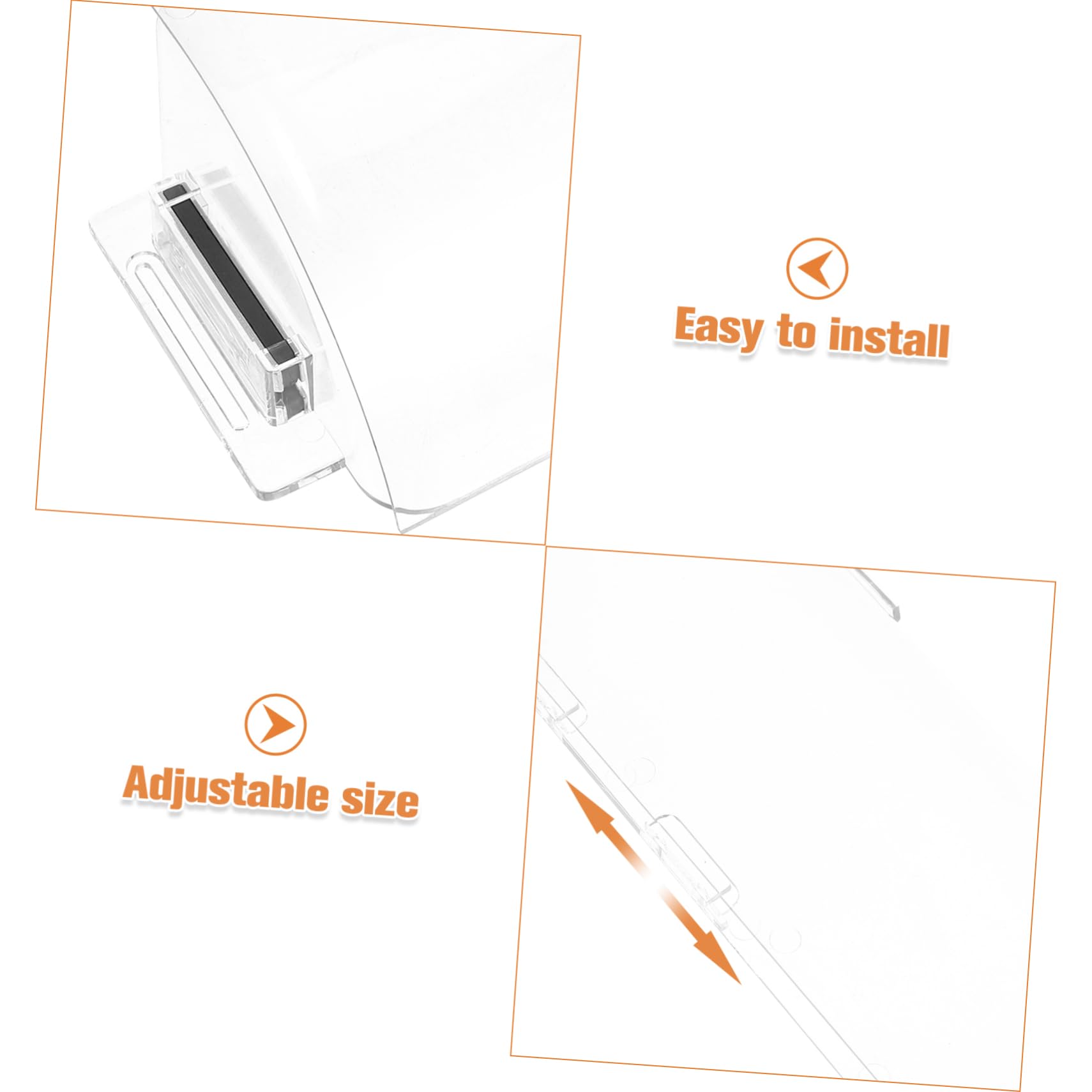 POPETPOP Cubiertas de Ventilación Magnéticas Ajustables de Plástico para Deflectores de Aire Seguros Diseño Minimalista y Apariencia Elegante para Uso en Paredes y Techos
