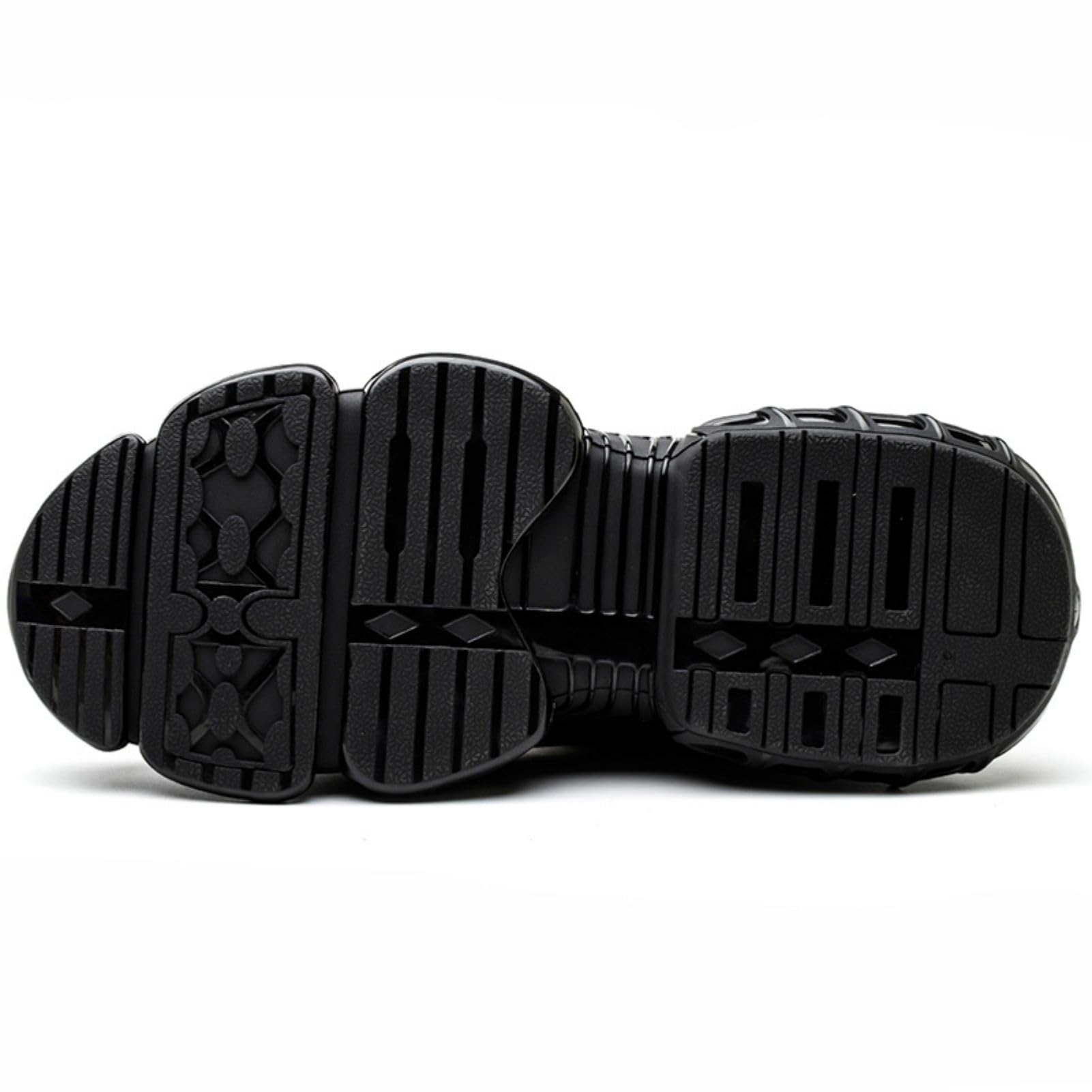 R-Win Zapatos de Seguridad para Hombres y Mujeres Puntera de Acero Zapatillas de Trabajo sin Cordones con Botón para Ppretar Cojín de Aire a Prueba de Pinchazos