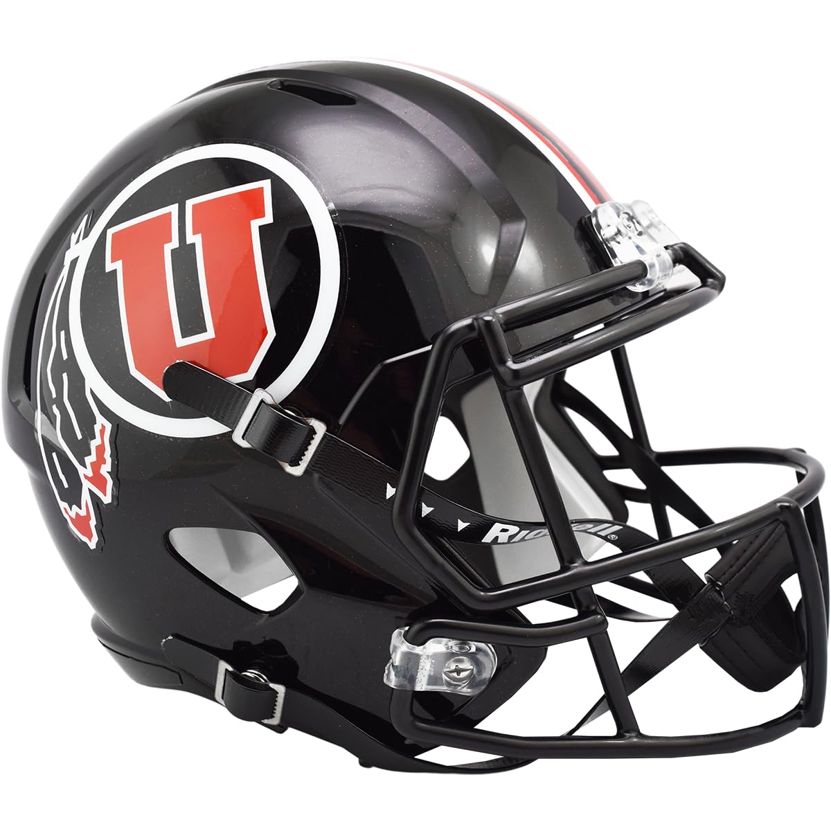 Utah Utes Black NCAA Speed Riddell Full Size Replica Football Helmet : Sports & Outdoors