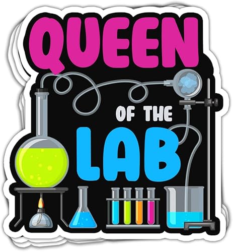 HOSALA Pegatina de reina del laboratorio, etiqueta de técnico de laboratorio de tecnología de laboratorio, etiqueta de ciencia de laboratorio
