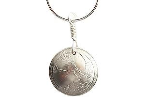 The Ridge Parkway Blue Ridge Keychain with Domed Quarter of North Carolina