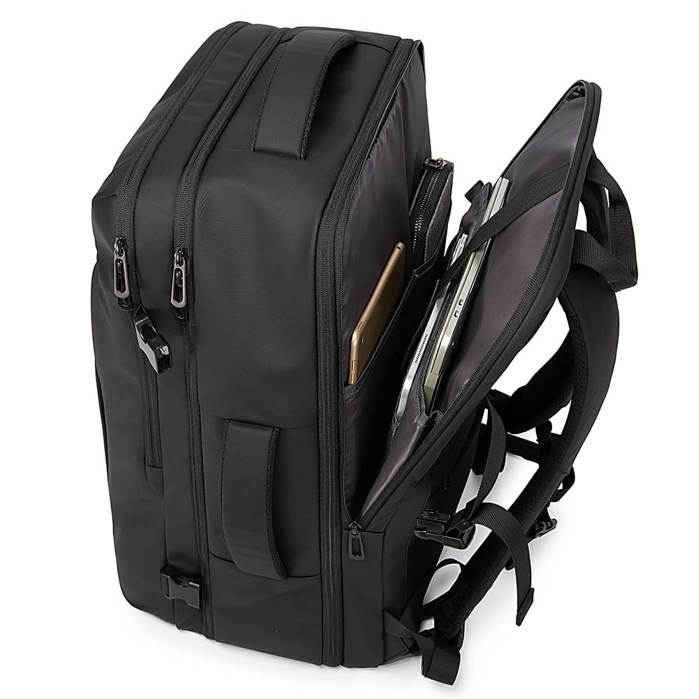 Arrivly Mochila para Portátil y Viaje para Mujer y Hombre - Impermeable de Equipaje de Mano Avión con Compartimento Laptop - para Trabajo, Universidad y Viajes (Allrounder Y Pro, 15.6 Pulgadas)
