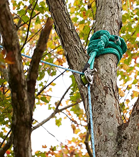 Notch 3/4\" Arborist Rigging Spring Block with Precision CNC Machined Aluminum Sheaves, WLL: 6,744 lbs. lbs. MBS: 33,720lbs. Use with Lines up to 3/4” (19mm) (56130)