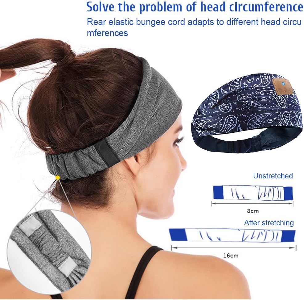 RiToEasysports Sleep Headphones Wireless,Bluetooth Sleeping Headband for Sleeping,Workout,Jogging,Yoga,Insomnia, Air Travel, Meditation for Men Women